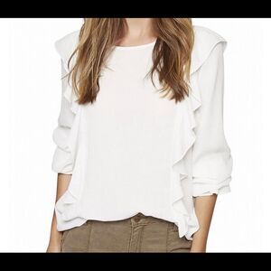 Sanctuary Ruffled LongSleeve Shirt Sz X Small NWT
